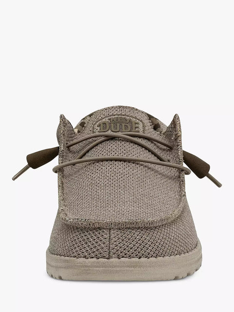 Hey Dude Wally Sox Beige Men's Slip On Canvas Shoes