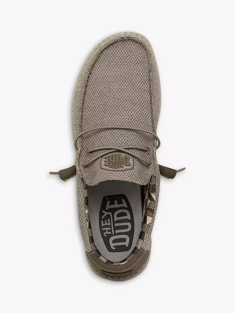 Hey Dude Wally Sox Beige Men's Slip On Canvas Shoes