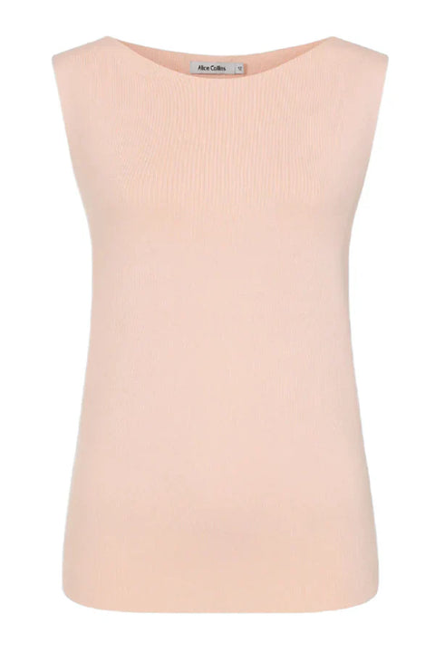 Alice Collins Vida Sleeveless Top Chalk Pink