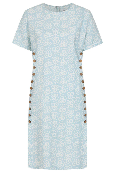 Alice Collins Kylie Print Dress Circle Chalk Blue