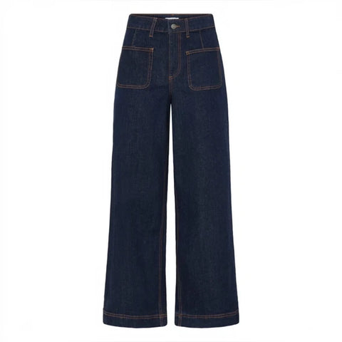 B.Young Bykomma wide leg jeans 20819304 Dark Denim