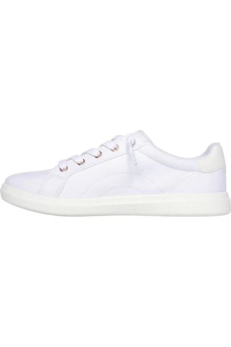 Skechers 114453/WHT White Womens Bobs D Vine Slip On Tied Off laces Trainers