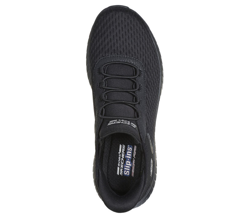 Skechers Slip ins 117504 BBK Black Womens Bobs Sport Squad Chaos Han The Shoe Centre