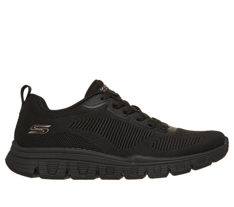Skechers 117700/BBK Black Bobs B Lite Womens Casual Comfort Lace Up Trainers
