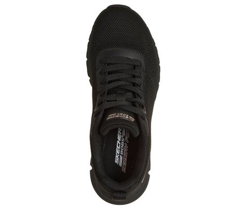 Skechers 117700/BBK Black Bobs B Lite Womens Casual Comfort Lace Up Trainers