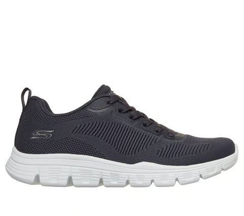 Skechers 117700/DKNV Dark Navy Bobs B Lite Womens Casual Comfort Lace Up Trainers