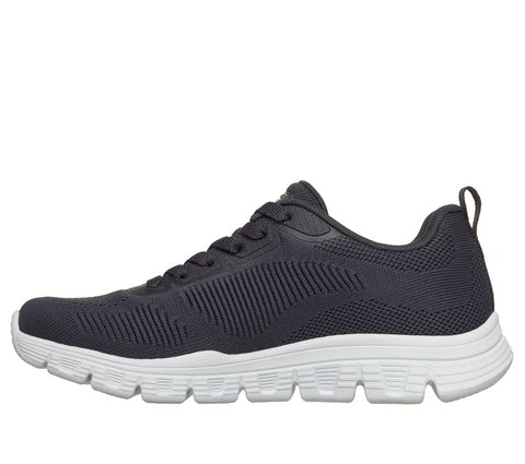 Skechers 117700/DKNV Dark Navy Bobs B Lite Womens Casual Comfort Lace Up Trainers