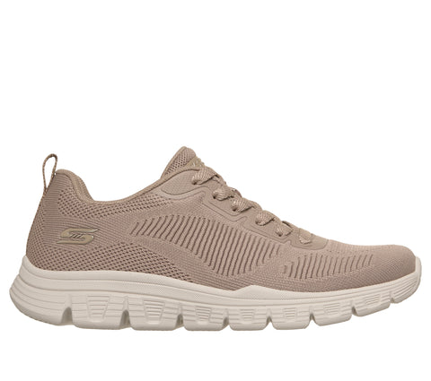 Skechers 117700/TPE Taupe Bobs B Lite Womens Casual Comfort Lace Up Trainers