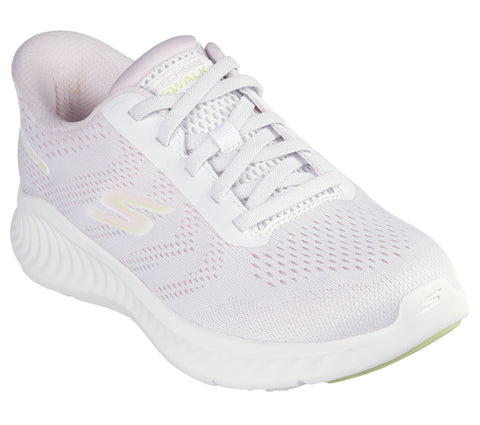 Skechers Slip-ins 125643/WPK White Pink GO WALK Now - Khloe Womens Casual Comfort Hands Free Slip On Shoes Trainers