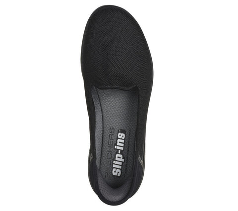Skechers Slip - Ins 138182/BBK Black Womens On - The - Go Flex - Clover Hands Free Slip On Trainers Shoes
