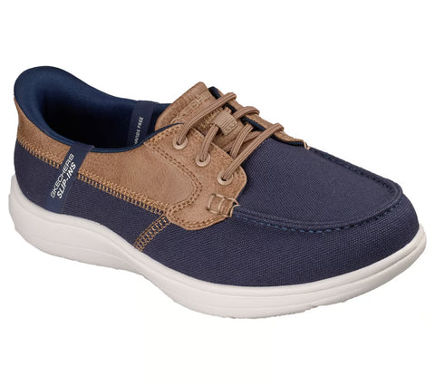 Skechers Slip - Ins 138410/NVY Navy On The Go Flex Radiant - Sandy Womens Casual Comfort Hands Free Slip On Shoes