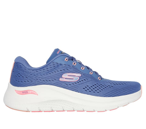 Skechers 150051/BLPK Blue Pink Arch Fit 2.0 Big League Womens Lace Up Trainers