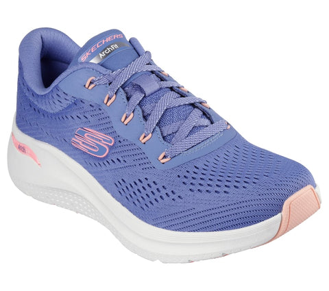 Skechers 150051/BLPK Blue Pink Arch Fit 2.0 Big League Womens Lace Up Trainers