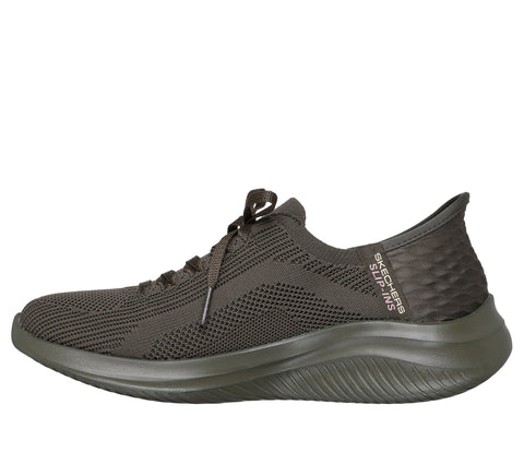 Skechers Slip - Ins 150447/OLV Olive Ultra Flex 3.0 - Pure Color Womens Casual Comfort Hands Free Slip On Shoes