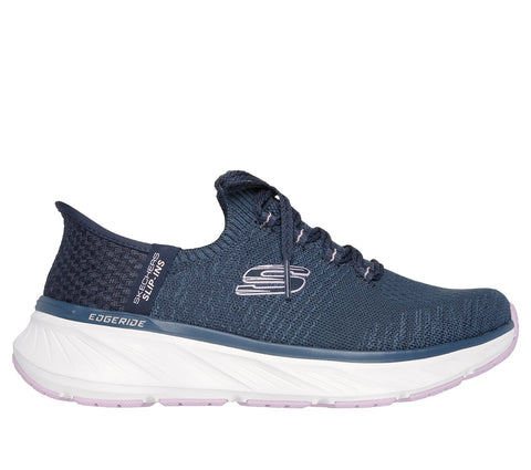 Skechers Slip-ins 150470/NVLV Navy Lavender Relaxed Fit: Edgeride - Impression Womens Casual Comfort Hands Free Slip On Shoes Trainers