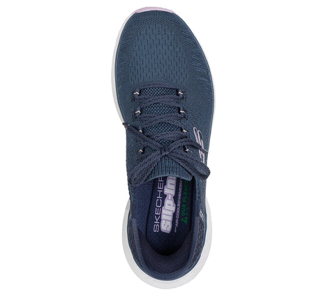 Skechers Slip-ins 150470/NVLV Navy Lavender Relaxed Fit: Edgeride - Impression Womens Casual Comfort Hands Free Slip On Shoes Trainers