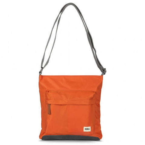 Roka Kennington B Medium Burnt Orange Recycled Nylon Cross Body Bag