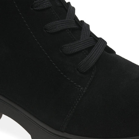 Waldlaufer Womens 716807 195 001 Schwarz H-Luise Wide Fitting Lace Up Zip Up Ankle Boots