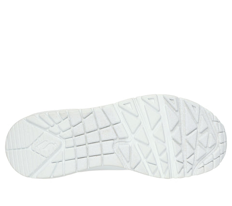 Skechers 177092/WMNT White/Mint Uno - Pop Back Womens Casual Comfort Lace Up Trainers