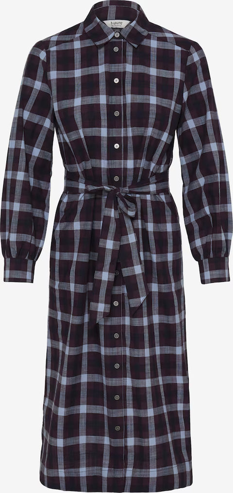 B.Young 20819429 Fig Check Shirt Dress