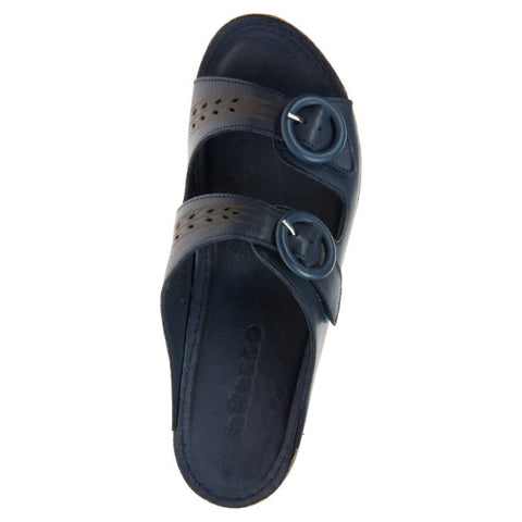 Adesso Juno Navy Womens Comfort Casual Touch Fastening Mules Sandals