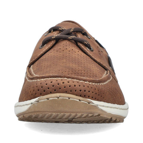 Rieker 08816-24 Mens Brown Casual Comfort Lace Up Boat Deck Shoes