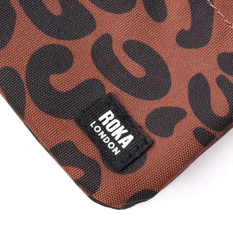 Roka Carnaby Scarlet Leopard Print Recycled Canvas Wallet