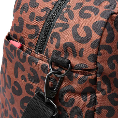 Roka Gatwick Scarlet Leopard Print Recycled Canvas Travel Bag