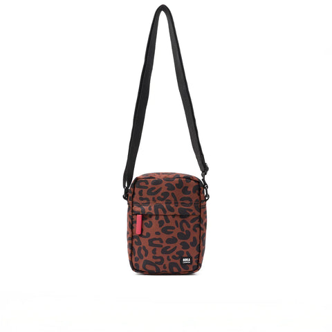 Roka Bond Scarlet Leopard Print Recycled Canvas Crossbody Bag