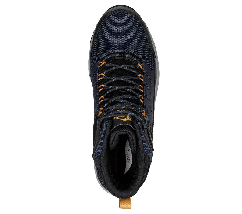 Skechers Mens 204634/BLK Black Raveno Relaxed Fit Arch Fit Lace Up 