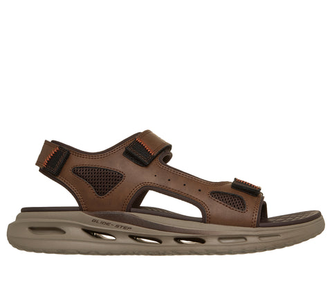 Skechers 211371/BRN Brown Orvan SD Gamble Mens Casual Comfort Touch Fastening Slip On Sandals