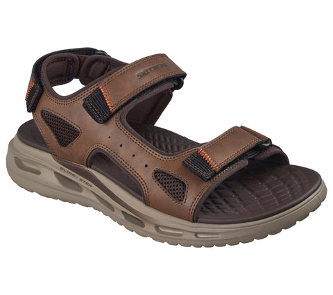 Skechers 211371/BRN Brown Orvan SD Gamble Mens Casual Comfort Touch Fastening Slip On Sandals