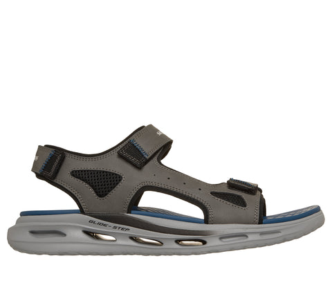 Skechers 211371/CHAR Charcoal Orvan SD Gamble Mens Casual Comfort Touch Fastening Slip On Sandals