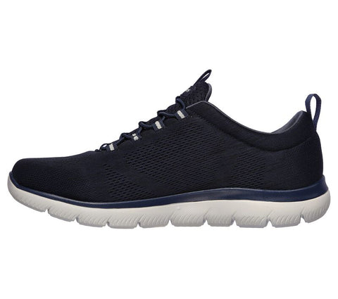 Skechers 232186/NVY Navy Mens Casual Comfort Elastic Lace Trainers