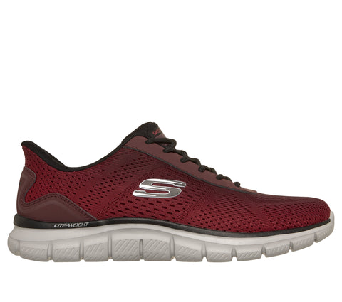Skechers Slip - Ins 233038/RDBK Red Black Track - Revno Mens Casual Comfort Hands Free Slip On Trainers