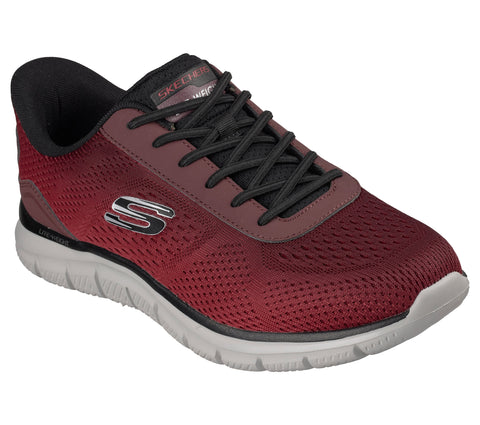 Skechers Slip - Ins 233038/RDBK Red Black Track - Revno Mens Casual Comfort Hands Free Slip On Trainers