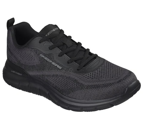 Skechers 233064/BBK Black Track Pohlter Mens Casual Comfort Lace Up Trainers