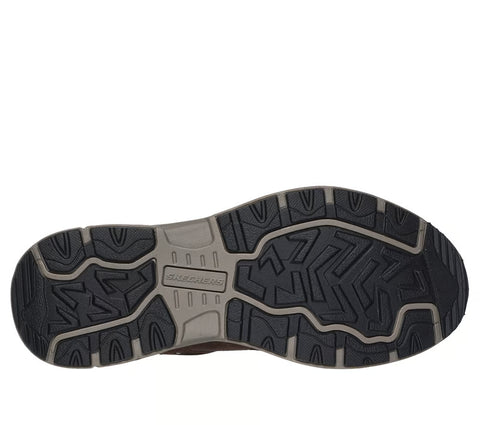Skechers Slip Ins 237450/BRBK Brown/Black RF: Oak Canyon Mens Casual Comfort Hands Free Slip On Elastic Lace Trainers