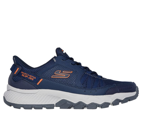 Skechers Slip Ins 237634/NVOR Navy Orange Dynamite AT - Escapar Mens Casual Comfort Hands Free Slip On Shoes