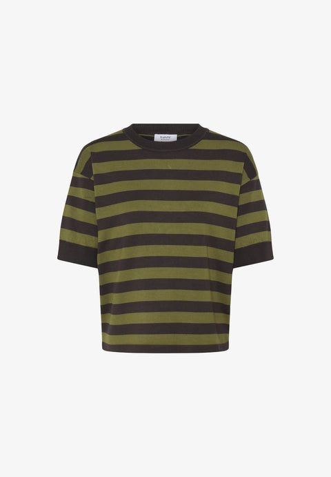 B.YOUNG Womens 20814397 BYMMORLA AVOCADO JAVA STRIPE TSHIRT