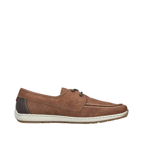 Rieker 08816-24 Mens Brown Casual Comfort Lace Up Boat Deck Shoes