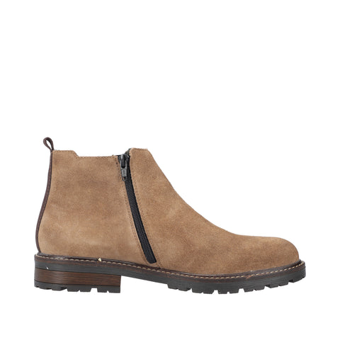 Rieker 32051-64 Brown Mens Casual Comfort Chunky Chelsea Ankle Boots
