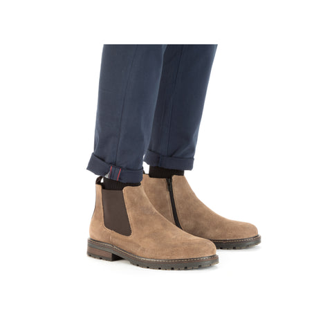 Rieker 32051-64 Brown Mens Casual Comfort Chunky Chelsea Ankle Boots