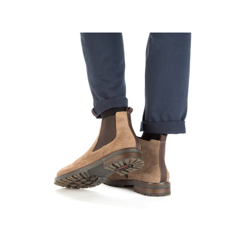 Rieker 32051-64 Brown Mens Casual Comfort Chunky Chelsea Ankle Boots