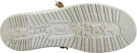 Hey Dude Wally Canvas Cumin Brown Stone Grey Men's Slip On Textile Canvas Shoes