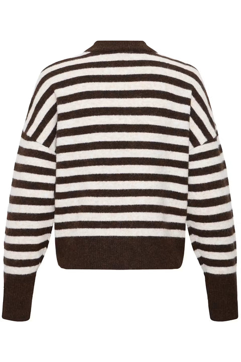 B.Young Womens 20819591 Byomea Crew Jumper Java Birch Stripe