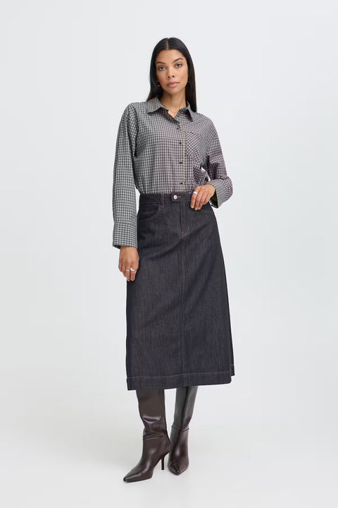 B.YOUNG BYKANEA SKIRT 20819301 DARK DENIM