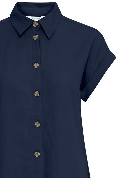 B.Young 20814553 Byfalakka SS Shirt Dress Copenhagen Night