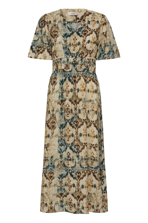 B.Young Womens 20819229 BYINGKAR Birch Ethnic/White Dress