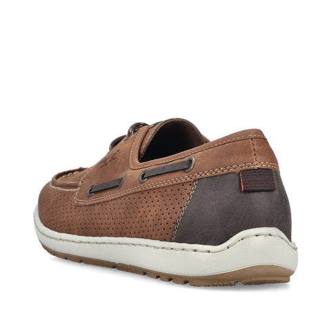 Rieker 08816-24 Mens Brown Casual Comfort Lace Up Boat Deck Shoes